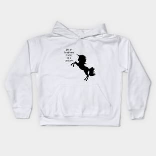 I'm an imaginary friend of a unicorn Kids Hoodie